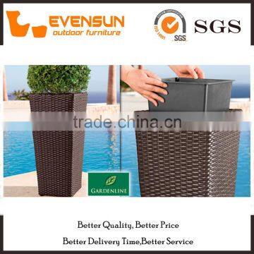 Hot Sales Square Weaving Rattan Wicker Flower Pot Furniture