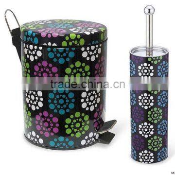 metal garbage bin and brush holder with customized-designs