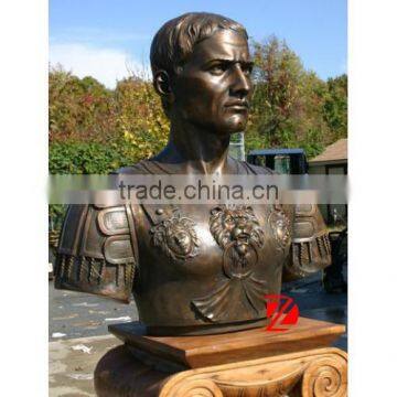 Bronze Caesar Bust sculpturegarden great man statue