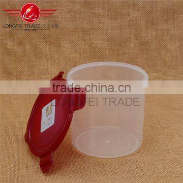 OEM Household 4pcs Cylindrical Plastic Preservation Box / Food Storage Box With Lid photo-4