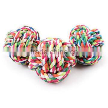 Toy Ball 9cm Pet Woven Cotton Rope/ Knot Ball Toys / Crazy Ball Toy photo-2