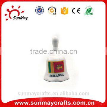 Wholesale custom high quality Sri Lanka souvenir ceramic bell for sale