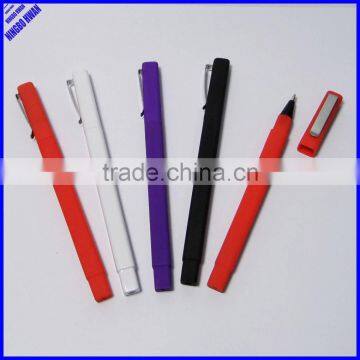 2014 cheap popular advertising black square ball pen