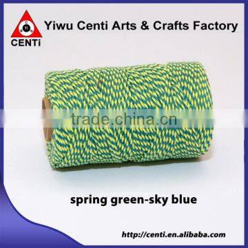 Top sale spring eton double colour cotton thread bakers twine two tone cotton twine