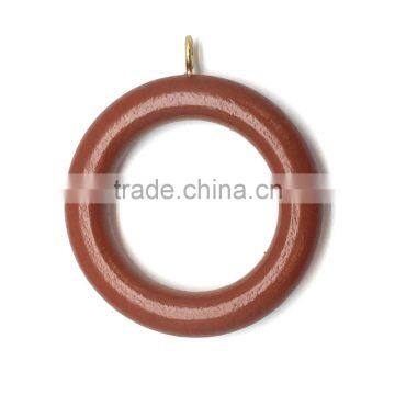 Dark Brown Coated High Quality Wooden Curtain Rod Ring ID45mm/OD70mm photo-5