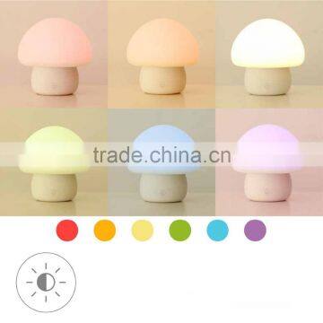 Romantic Dim Mood Lamp,Multicolor LED Baby Night Light, Portable Silicone Cute Mushroom Nursery Night Lamp photo-4