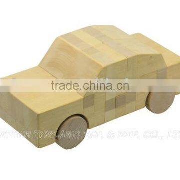 DIY wooden car,wooden block for kids,wooden crafts