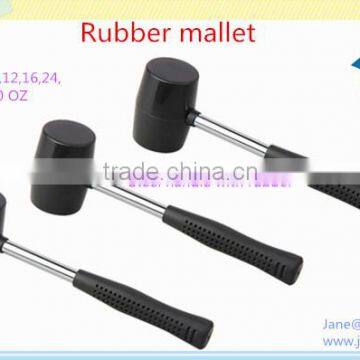 TPR Grip Steel Tube Handle Rubber Hammer photo-2