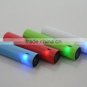 Big Torch Light 2200mah Power Bank Round Slim Shape Power Bank photo-2