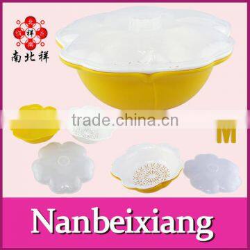 Two Layers Plastic Plum Blossom Shape Kitchen Sieve photo-1