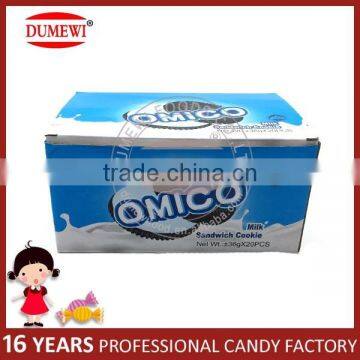 Halal Biscuits Mini Sandwich Milk Flavor Filled Biscuits Cookies photo-6