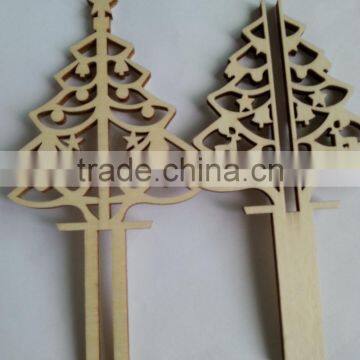3D Deisgn Smaller Wooden Christmas Tree Stick for Home Reed Diffuser photo-2