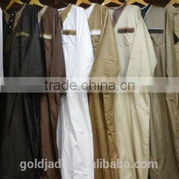 2016 Latest Islamic Clothing Men's Abaya Muslim Throbe photo-2