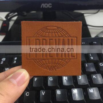2017 Custom Factory Direct Factory High Quality PU Leather Label for Garments