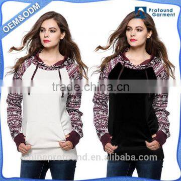 Printing Raglan Sleeve Printing Patterns Hoodies For Women Ladies Pullover Style Hoodie