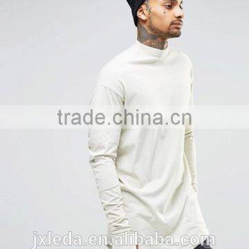 Top sale soft plain casual long sleeve turtle neck men t-shirt supplier in China