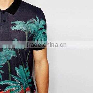 Latest Design Polo Shirt Design With Flamingo Print PS0115A photo-3