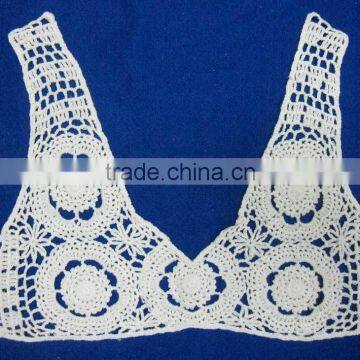 Machine Made Cotton Crochet Neck Lace for Ladies Garment