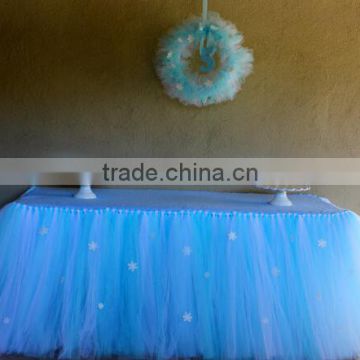 party decorative gathered ruffled tutu table skirt