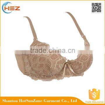 HSZ-58048 Latest Fashion Underwear Lady Custom Lingerie With Lace Very Sexy Push Up Bra