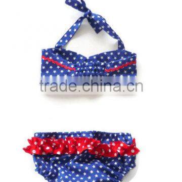 Children Swimwear Summer Beach Clothes Set Baby Girl Bikini Vintage Style Bikini Baby Pageant Wear photo-2