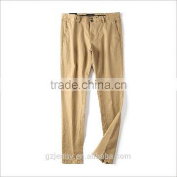 OEM Fashion Style Khaki Men Pants 100% Cotton Twill Slim Chinos Pants Men