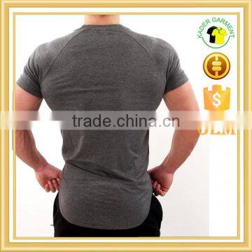 Long Line T-shirt Men Tri Blend t Shirt Slim Fit t Shirt Wholesale China photo-2