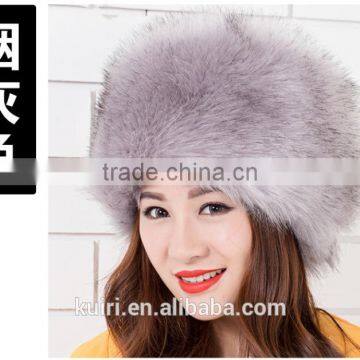 Woman and Man Fashion Fox Faux Fur Russian Hats With Satin Lining/Round Top Unisex Winter Cap Hats photo-2