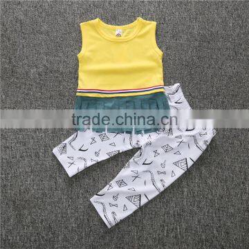 S17551A Wholesale Children Boutique Clothes Baby Girls Summer Fashion Clothing Sets photo-4