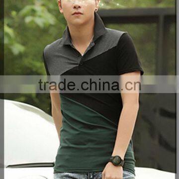 Mens Colors Patchwork short sleeve pima cotton polo Tshirts 201312