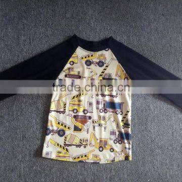 Boya Baby Easter Boutique Clothing Ruffle Raglan T-shirt With Bunny Printed Pattern photo-4