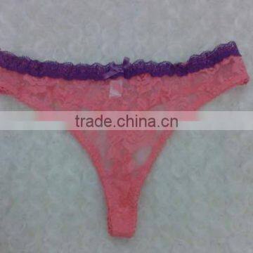high quality panty women lace transparent mini g string panty