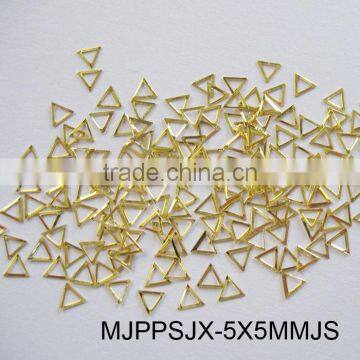 Triangle Hole Shape Studs For Nail Decoration 5x5mm Gold Studs For Nail