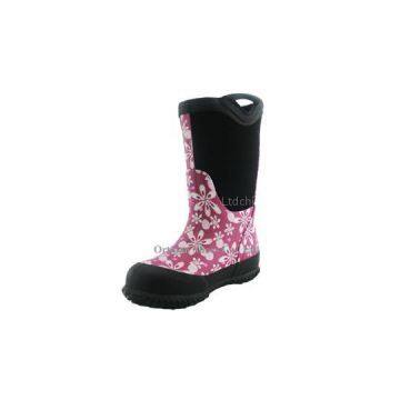 Kids Neoprene Rubber Boots With Handles