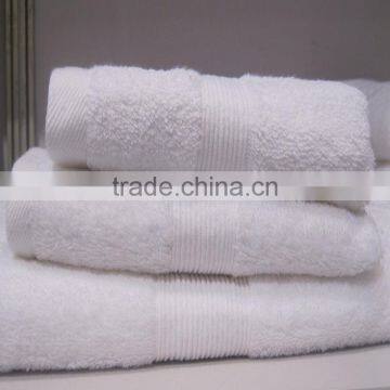 100% Cotton Full White Satin Towel for Luxury Hotel photo-2