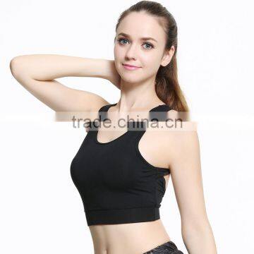 High Impact Ladies Sports Bra Black White Yoga Fitness Clothing