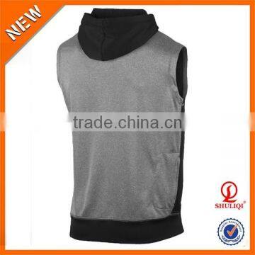 Autumn Fashion Design 95%Cotton 5%Polyester Pullover Hoodie Men Wholesale Sleeveless Hoodie photo-6