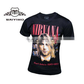 China Factroy Slim Fit Short Sleeve Mens Custom T Shirt With 3D Printing