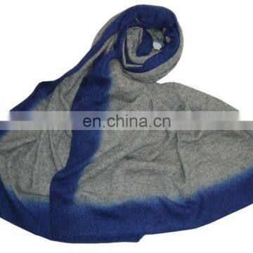 knitted pashmina wool shawls, scarfs Ombre Dye