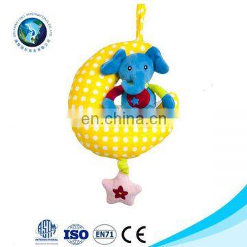 Soft Plush Animal Elephant Baby Hanging Toys Crib Nursery Mobile Toys For Babies OEM Design Musical Toys