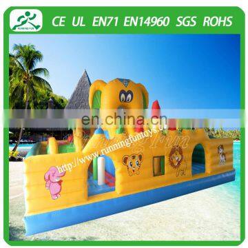 Funny inflatable amusement park with elephant park for kids play