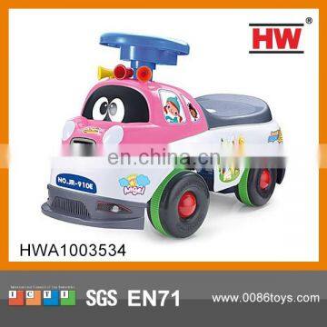 Hot Sale New Model Baby Walker Cartoon Cars For Kids With Music Pink Color