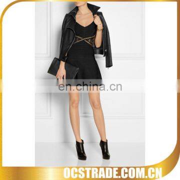 black A line beaded and sequin plus size evening dress