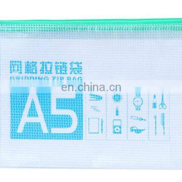 A3,B4,A4,B5,A5,A6,B6 Plastic Clear File Folder Wholesale Custom Mesh Document Bag With Zipper for Documents and Receipt photo-4