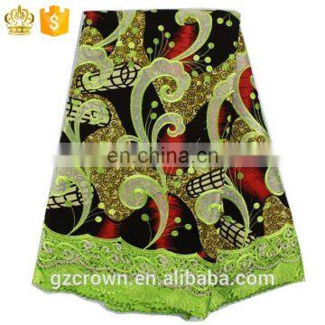 2017High-quality Top Fashion New Designs French Lace Wax Print Fabric African Lace for Make ClothesH170111014 photo-6
