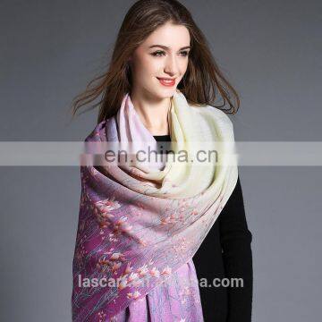 Wool Scarf Lavender Digital Printing photo-2