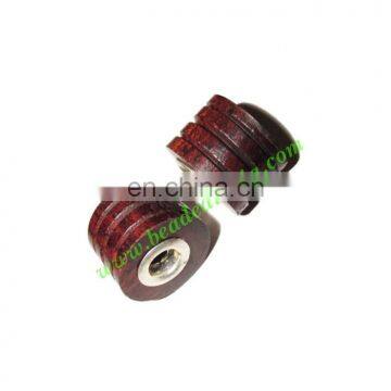 Handmade Fancy Wooden Beads, size 12x15mm, weight approx 2.44 grams BWLHF0031