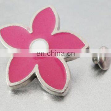 China metal flower shaped buttons