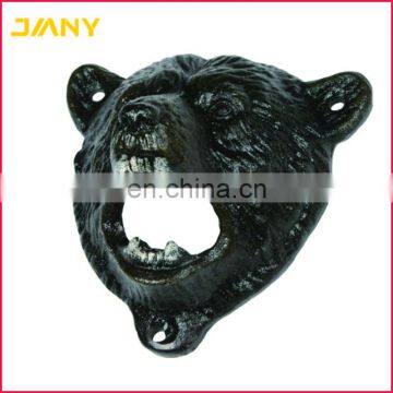 Custom Vintage Cast Iron Wall Mounted Grizzly Bear Teeth Bite Bottle Opener photo-4