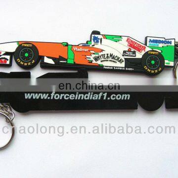 custom silk-screen printing logo rubber keyring/soft pvc keychain/key holder for sales
